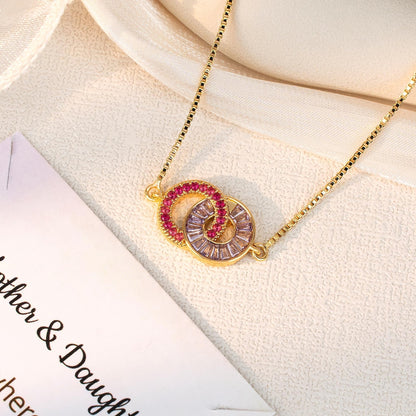 Personalized Mother & Daughter Linking Circles Bracelet
