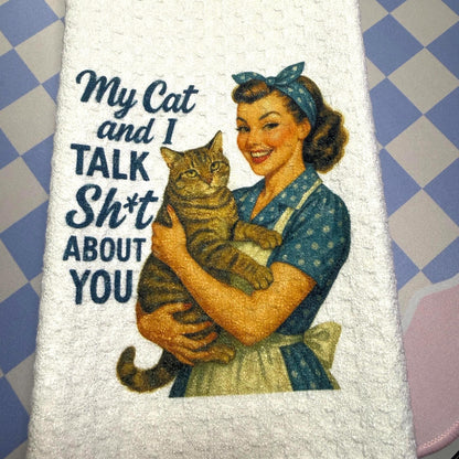 Retro 1950s Housewife Waffle Towels