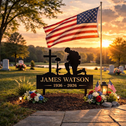 Personalized Soldier Memorial Stake Sign-Fallen Tribute Yard Decor