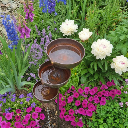 Rustic Metal 3-Tier Rain Catcher