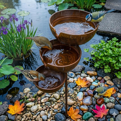 Rustic Metal 3-Tier Rain Catcher