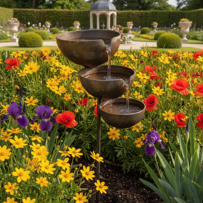 Rustic Metal 3-Tier Rain Catcher