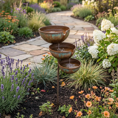 Rustic Metal 3-Tier Rain Catcher