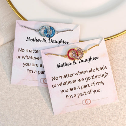 Personalized Mother & Daughter Linking Circles Bracelet