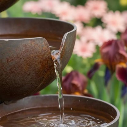 Rustic Metal 3-Tier Rain Catcher