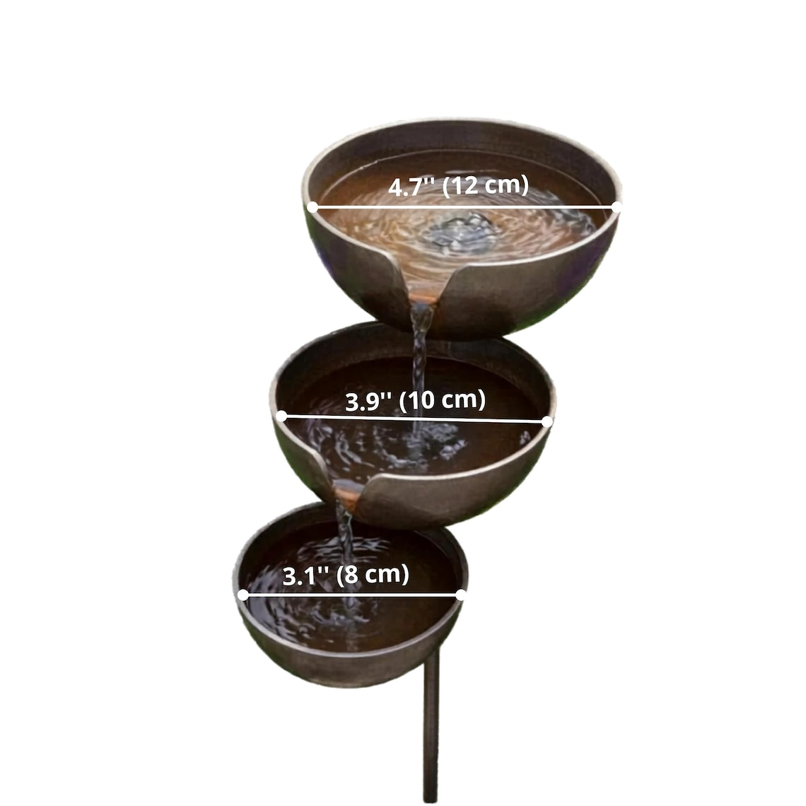 Rustic Metal 3-Tier Rain Catcher