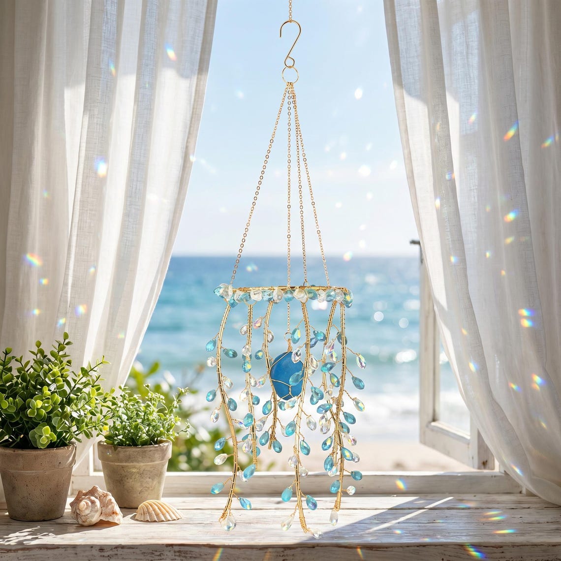 🔥Handmade Willow Tree Crystal Prism Rainbow Maker