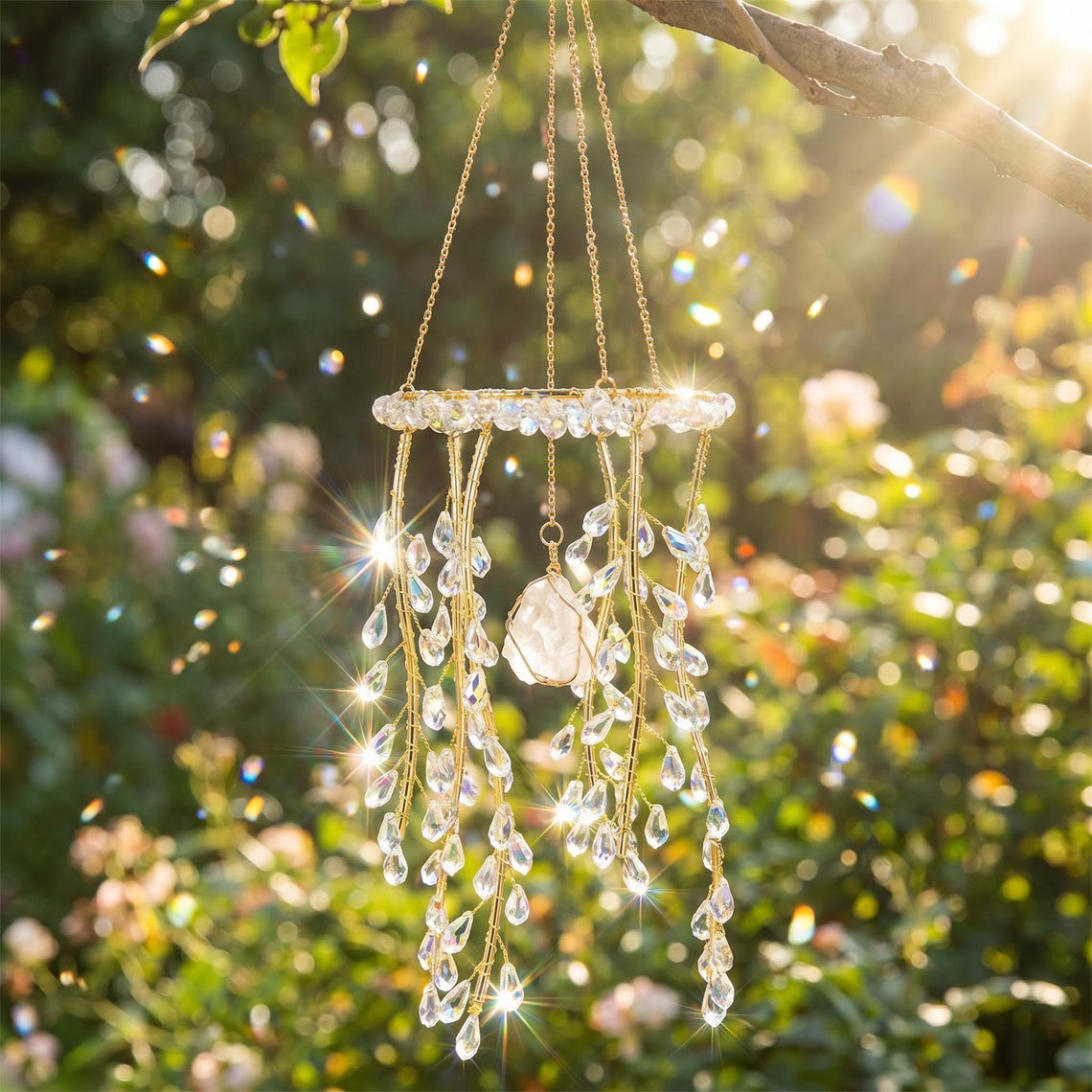 🔥Handmade Willow Tree Crystal Prism Rainbow Maker