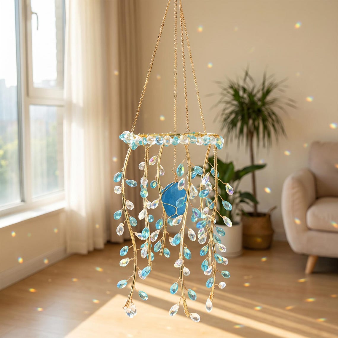 🔥Handmade Willow Tree Crystal Prism Rainbow Maker
