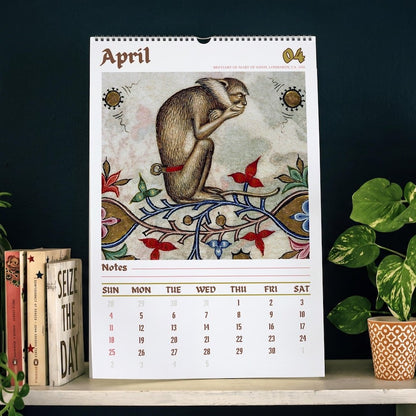 Ugly Medieval Animals 2027 Wall Calendar – Funny Historical Illuminated Manuscript Art Monthly Planner