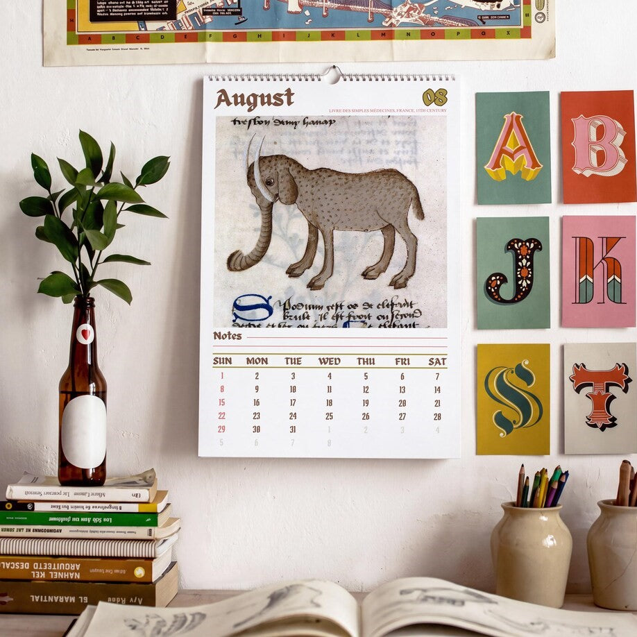 Ugly Medieval Animals 2027 Wall Calendar – Funny Historical Illuminated Manuscript Art Monthly Planner