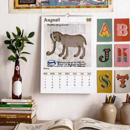 Ugly Medieval Animals 2027 Wall Calendar – Funny Historical Illuminated Manuscript Art Monthly Planner