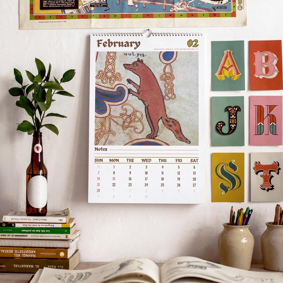 Ugly Medieval Animals 2027 Wall Calendar – Funny Historical Illuminated Manuscript Art Monthly Planner