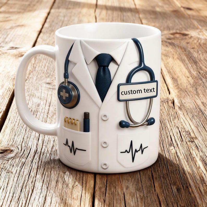 Custom Doctor Mug with Name – Personalized Medical Gift, Doctor Appreciation Mug, Doctor Graduation Gift, Nurse & Physician Cup