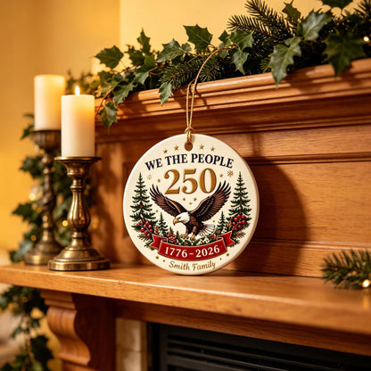 Personalized We The People 250th Anniversary Ornament