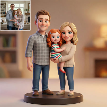 Pixar-Style Personalized Photo Desk Decor - Gift For Family, Couple, Wife, Husband, Boyfriend, Girlfriend, Pet