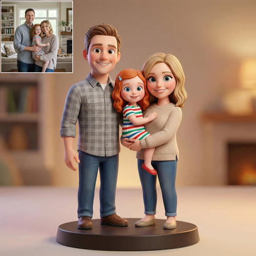 Pixar-Style Personalized Photo Desk Decor - Gift For Family, Couple, Wife, Husband, Boyfriend, Girlfriend, Pet