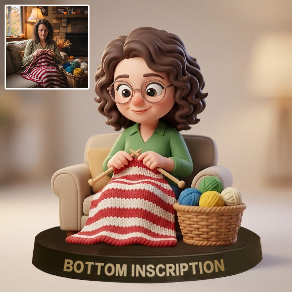 Personalized Photo Cartoon Style Desk Decor - Gift For Couple, Wife, Husband, Boyfriend, Girlfriend, Family, Pet