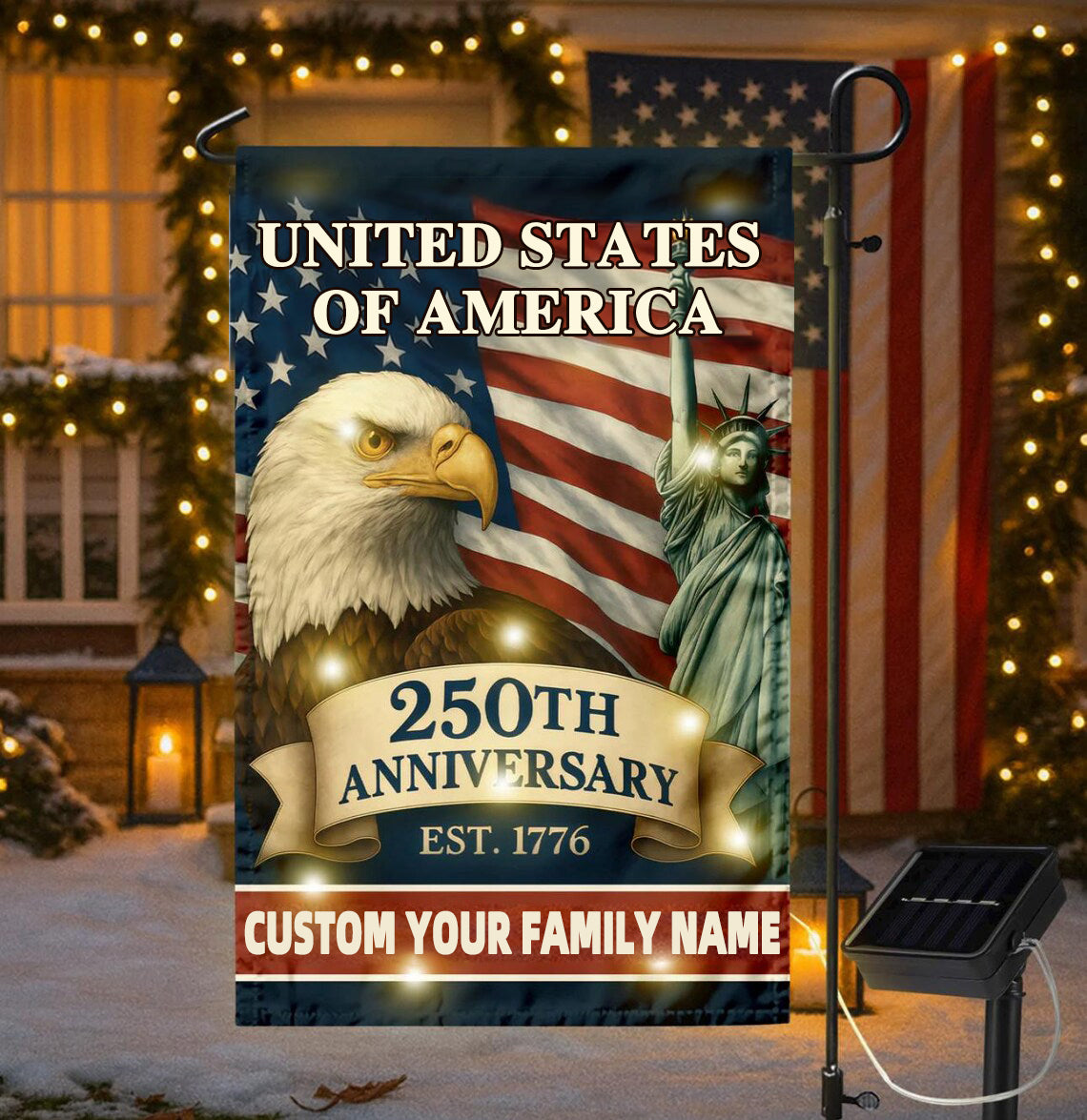 Custom 250th Anniversary Garden Flag-1776-2026 Patriotic Gifts