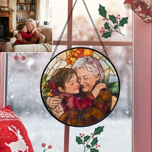 Custom Photo Family Window Hanging Ornament,Ornament Gift For Mom
