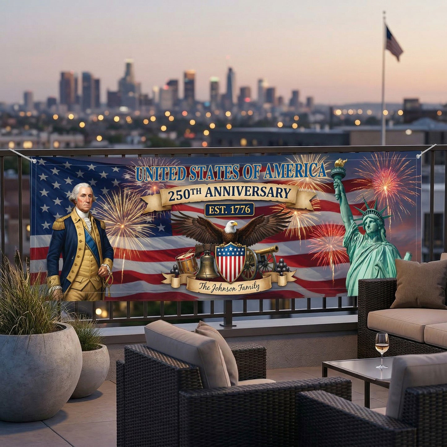 Personalized America 250th Anniversary Banner