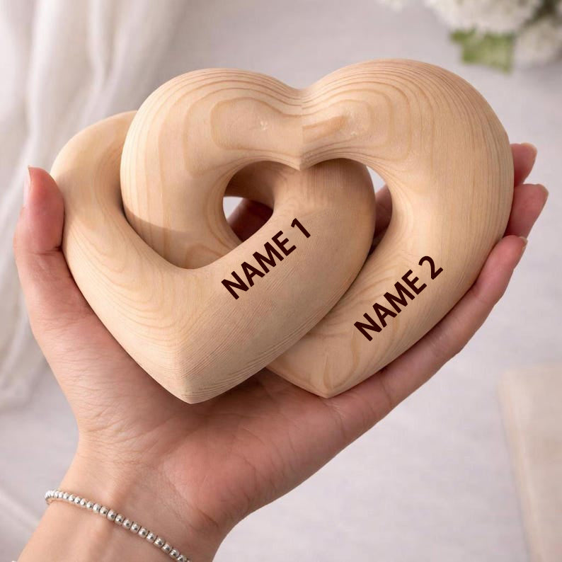 ♾️Personalized Wooden Infinity Heart – Mother’s Day Gift