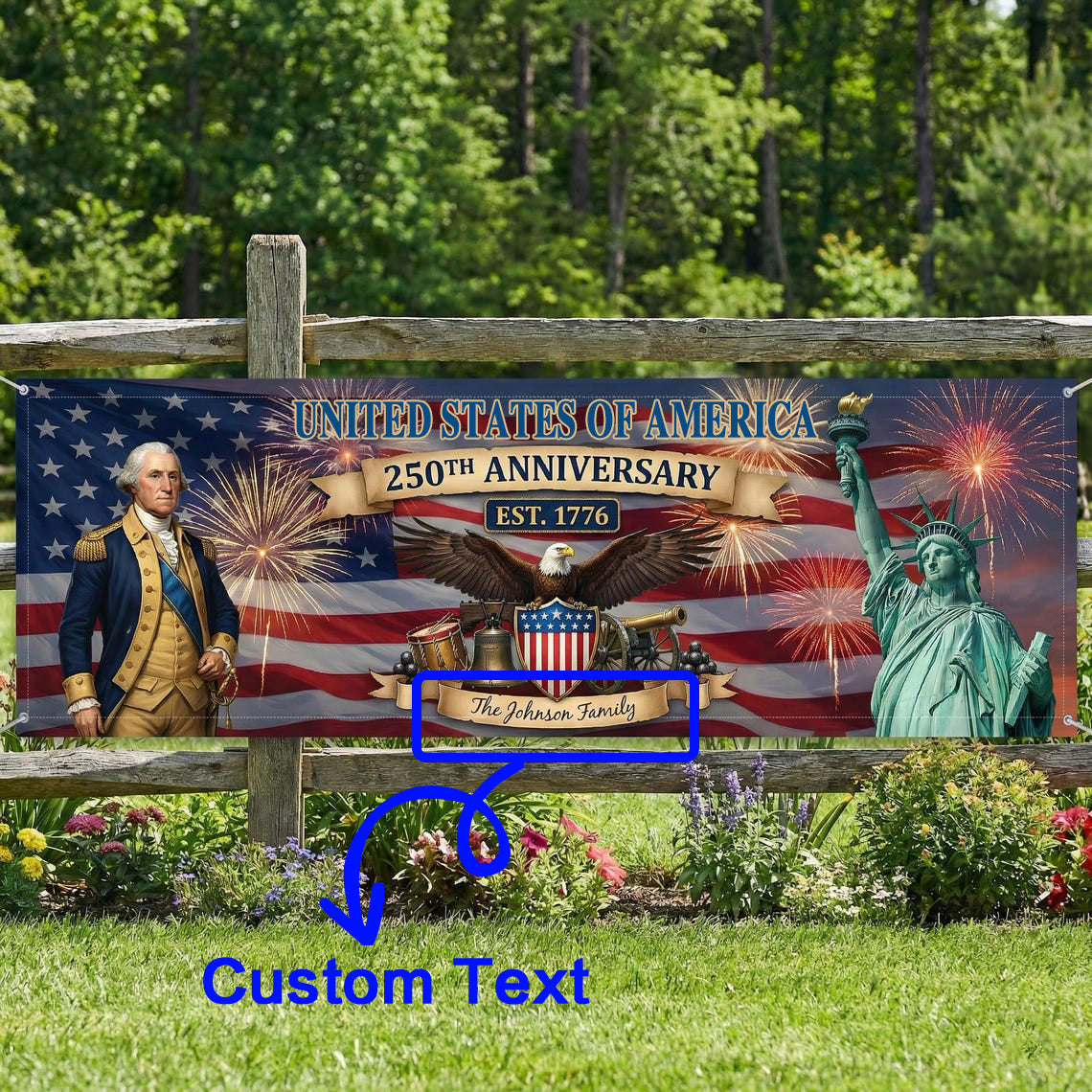 🎌Personalized America 250th Anniversary Banner