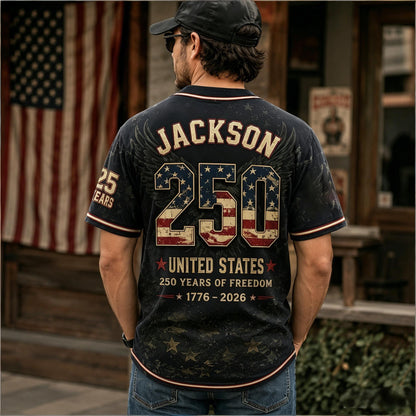 Personalized America 250th Anniversary Vintage Baseball Jersey