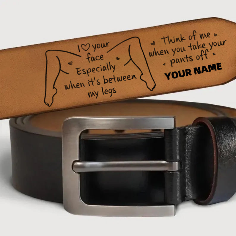 💖🎁2026 Father's Day Funny Gift | 🤠 Custom Engraved Leather Belt
