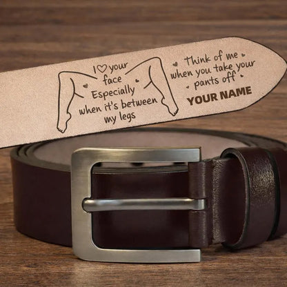 💖🎁2026 Father's Day Funny Gift | 🤠 Custom Engraved Leather Belt