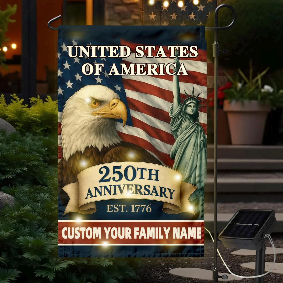 Custom 250th Anniversary Garden Flag-1776-2026 Patriotic Gifts