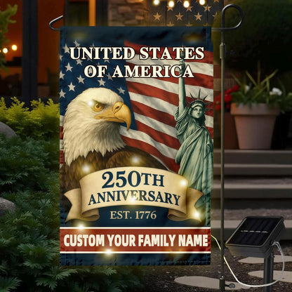Custom 250th Anniversary Garden Flag-1776-2026 Patriotic Gifts