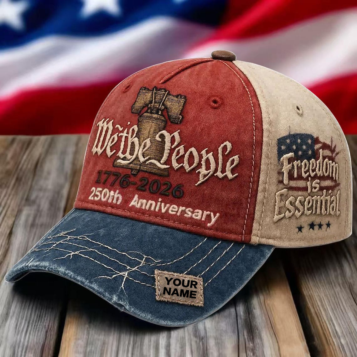 🧢 Personalized USA 250th Anniversary Vintage Trucker Cap