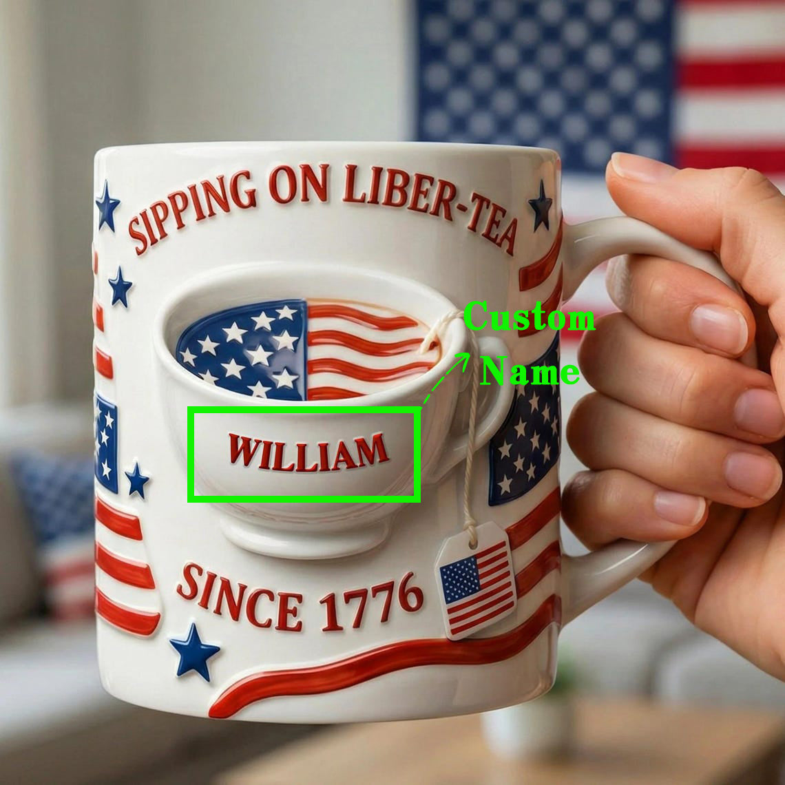 Custom Sipping On Liber-Tee Ceramic Mug