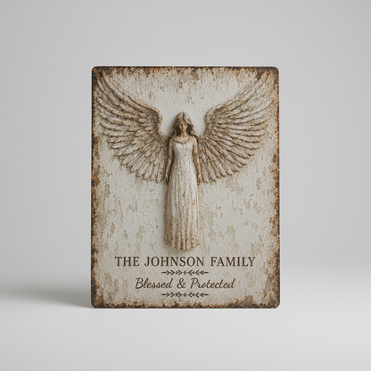 Personalized Family Guardian Angel Wall Art