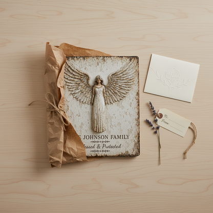 Personalized Family Guardian Angel Wall Art