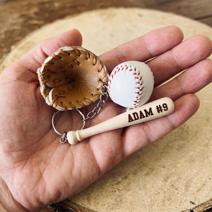 Custom Engraved Baseball Key Chain