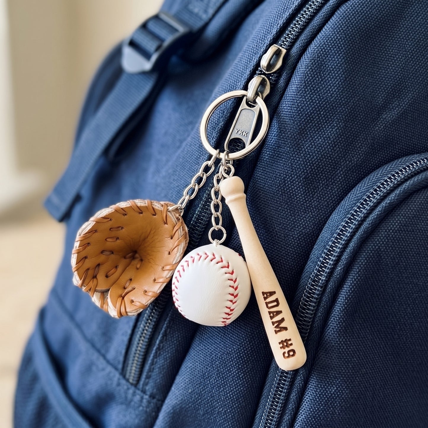 Custom Engraved Baseball Key Chain