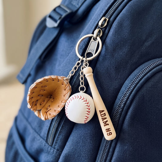 Custom Engraved Baseball Key Chain