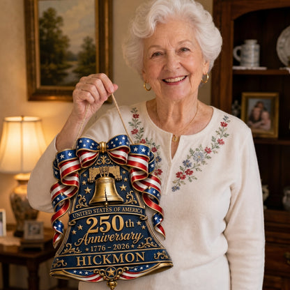 🔔 Personalized USA 250th Anniversary Liberty Bell Wooden Sign