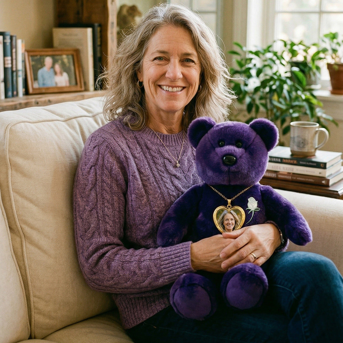💜 Personalized Photo Teddy Bear Mother's Day Gifts For Mom | Grandma | Gifts For Nana | Grandparents Gifts | Gift For Grandmother