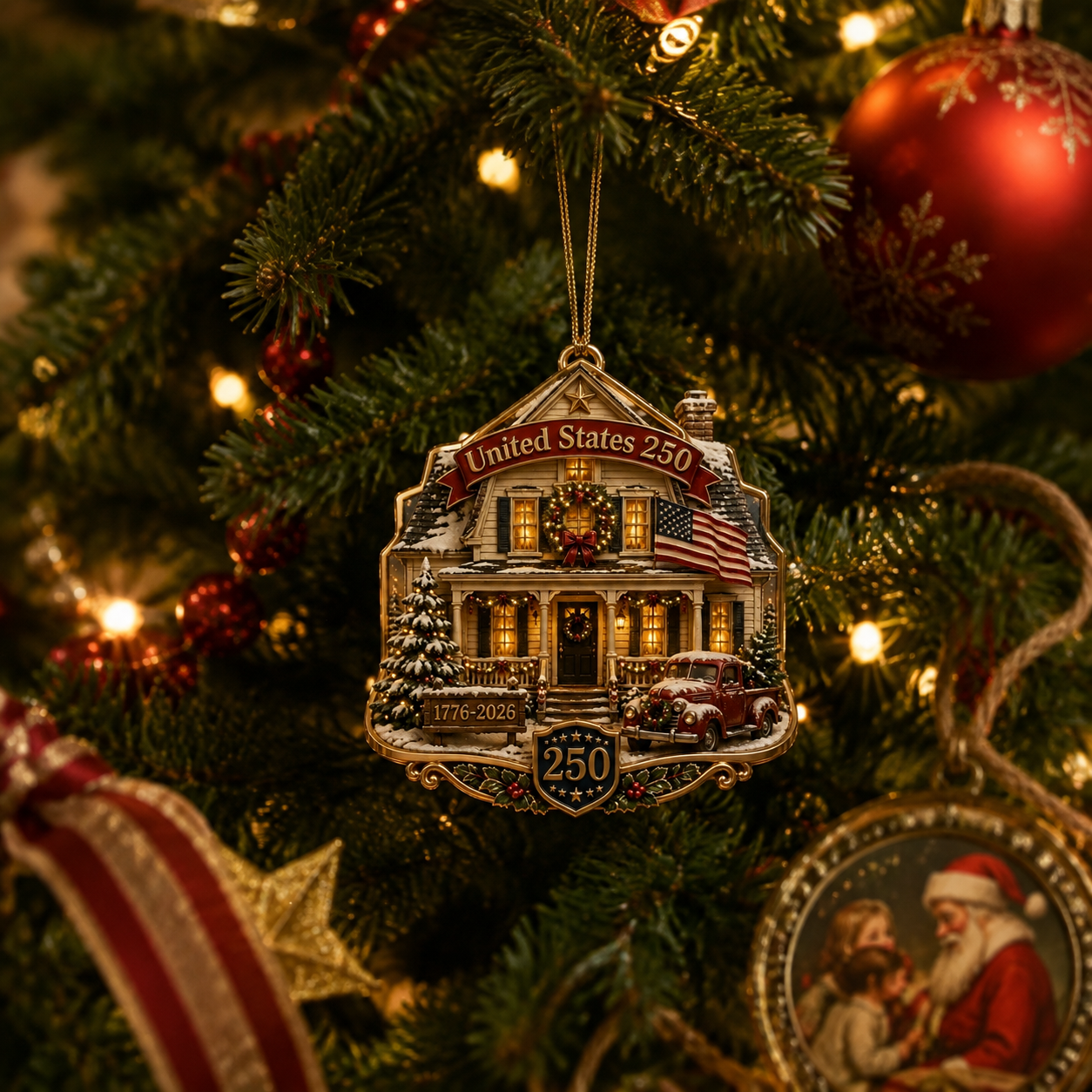 🎄🇺🇸 250th Anniversary Christmas Ornament Collection – Celebrate 250 Years of American Pride
