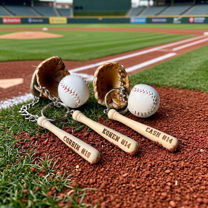 Custom Engraved Baseball Key Chain