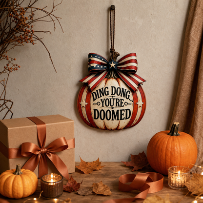 🎃😂 Ding Dong…A Spooky-Funny Heritage Door Hanger Has Arrived