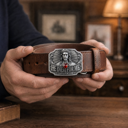 ✝️ He Died for Me Belt Buckle – Wear Your Redemption on Your Waist.