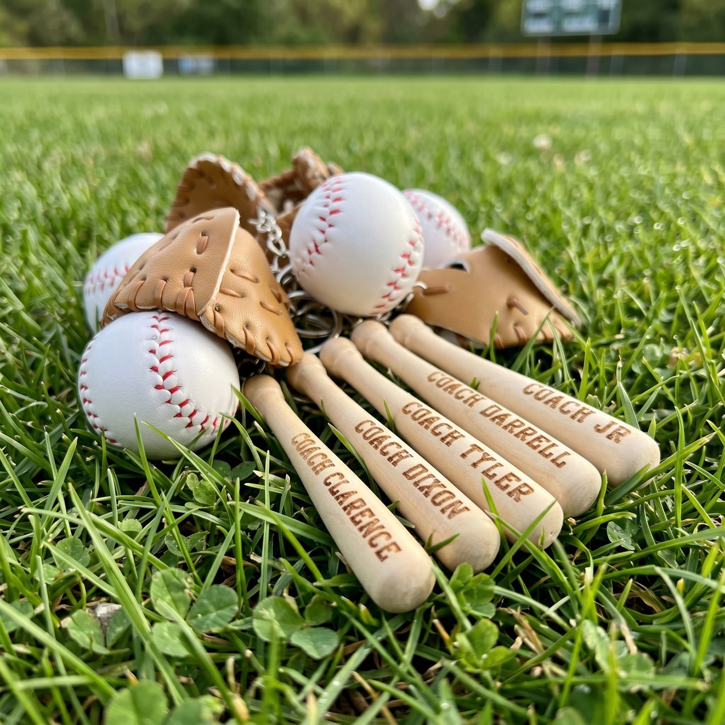Custom Engraved Baseball Key Chain