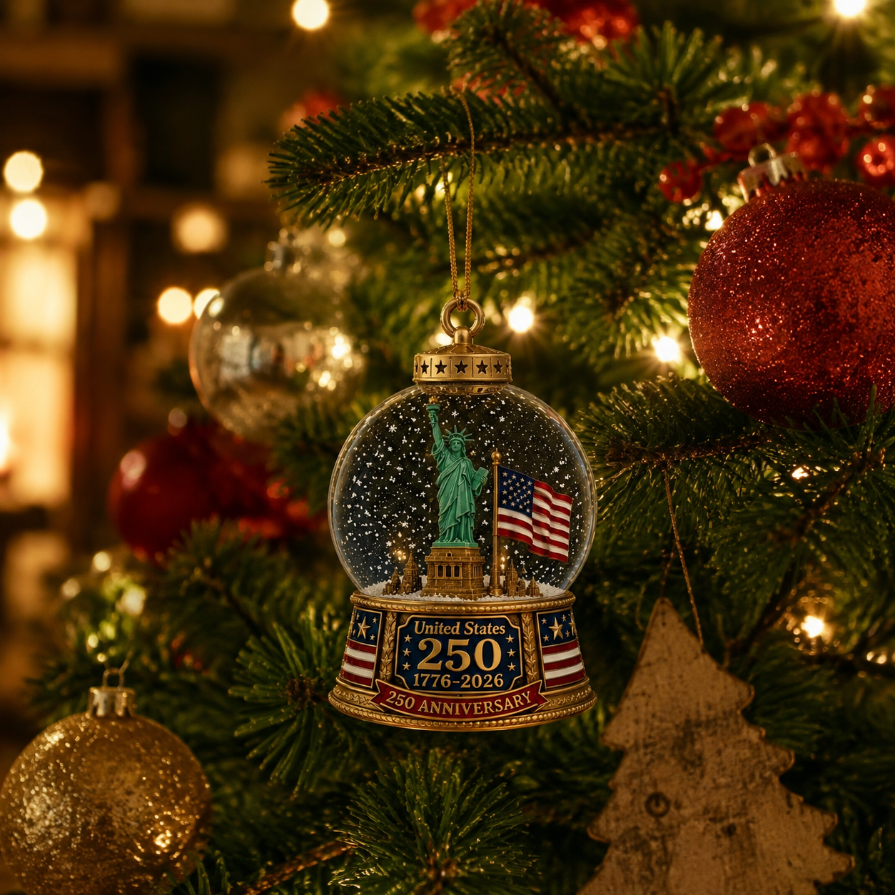 🎄🇺🇸 250th Anniversary Christmas Ornament Collection – Celebrate 250 Years of American Pride