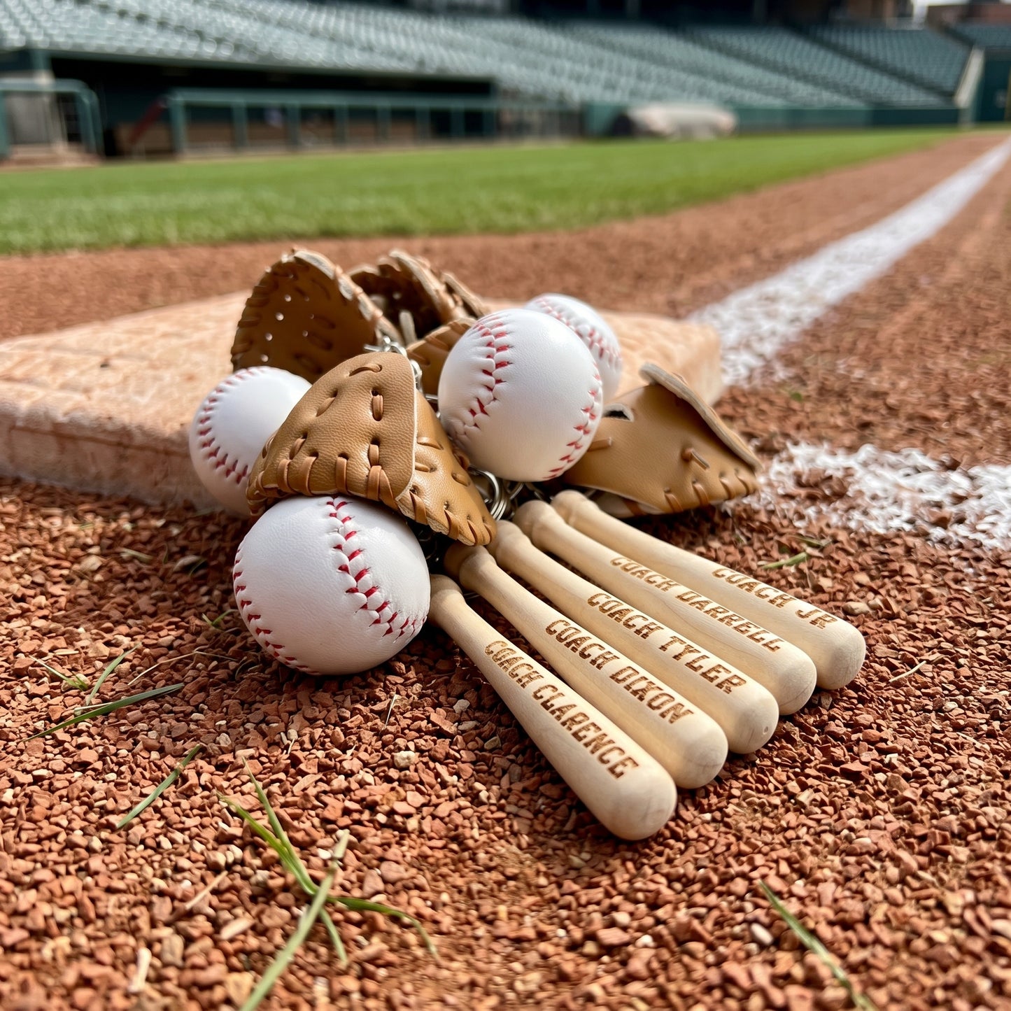 Custom Engraved Baseball Key Chain