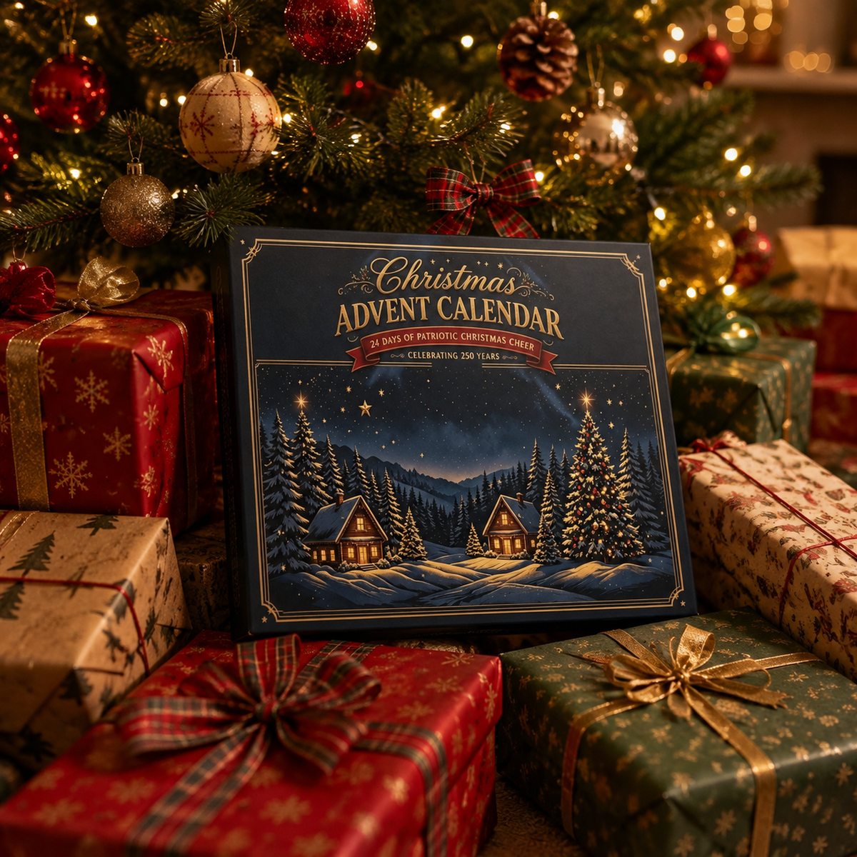 🎄🇺🇸 Patriotic Christmas Ornament Advent Calendar