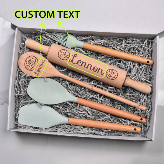 Personalized Baking Set – Customize with Name,Great gift for mom